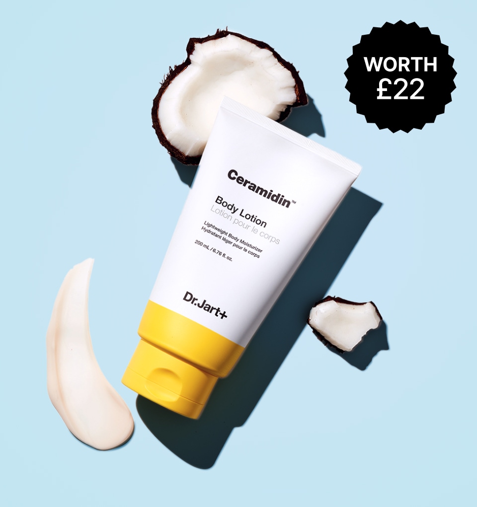 <p><span style="font-size: 15px;">Online Exclusive</span></p>
<p><span style="font-size: 32px;">Free full-size Ceramidin<sup>™</sup> Body Lotion, worth £22!</span></p>